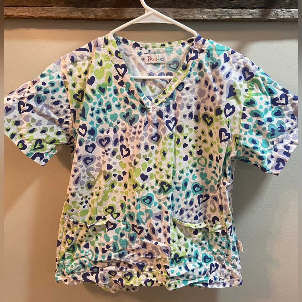 Peaches uniform scrub top